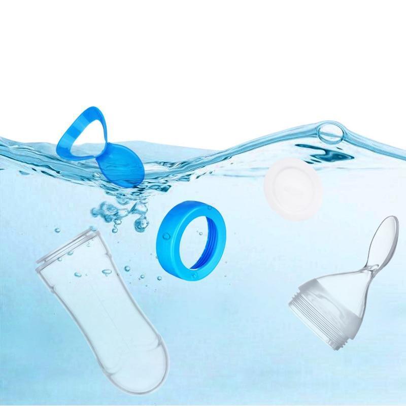 NEW Baby Feeding Bottle Spoon With Silicone Spoon Newborn Infant Squeeze Spoon Toddler Supplement food Bottle Feeder For Kids and Baby 17
