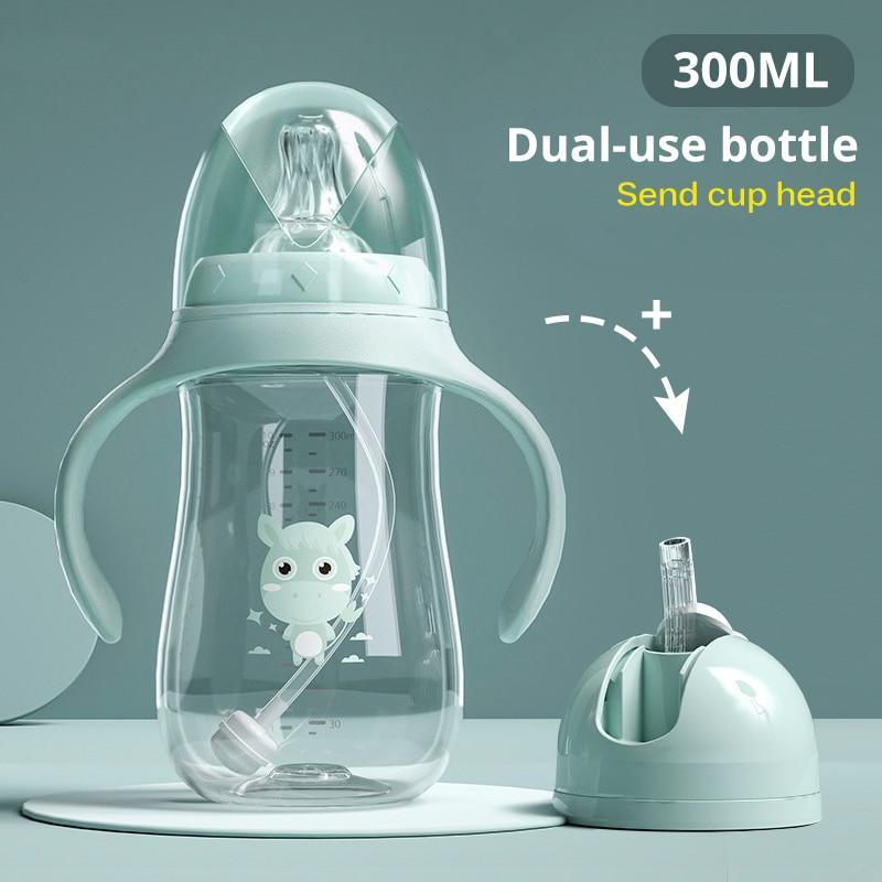 Baby Bottles Drinking Cup Feeding Bottle Wide-Caliber Drinking Milk Drinking Water Dual-use Bottle For baby and Kids 18