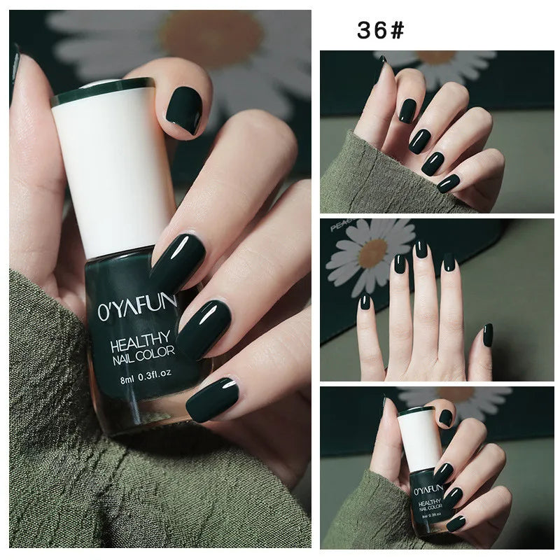 Nail Art Tearable Quick Dry Normal Without Lamp Nail Polish Glitter Sequins UV Varnish Matte Waterproof No-bake Nail Polish 17