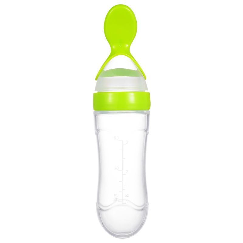 NEW Baby Feeding Bottle Spoon With Silicone Spoon Newborn Infant Squeeze Spoon Toddler Supplement food Bottle Feeder For Kids and Baby 7