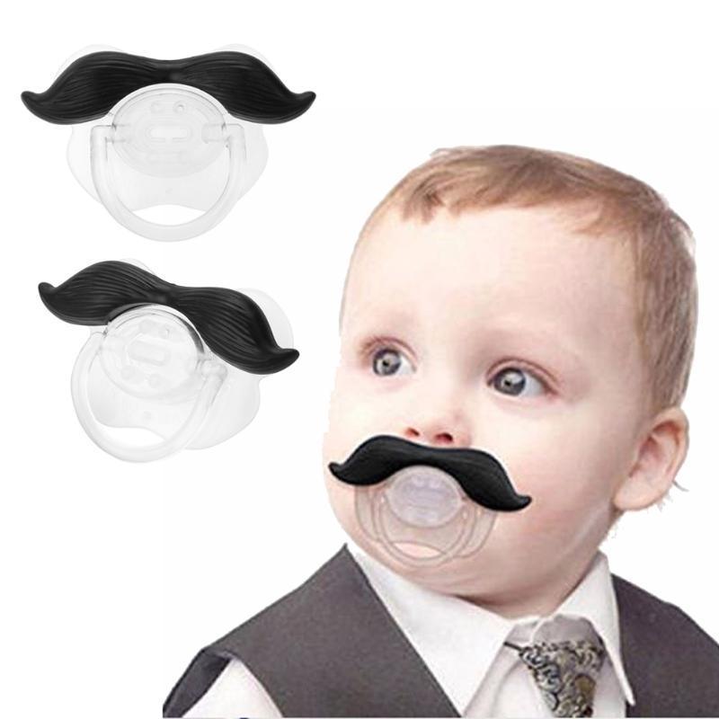 Modern Luxury Beard Pacifier Food Grade Silicone Funny Baby Nipple Teethers Toddler Pacifier Mousage For Baby and Kids 1