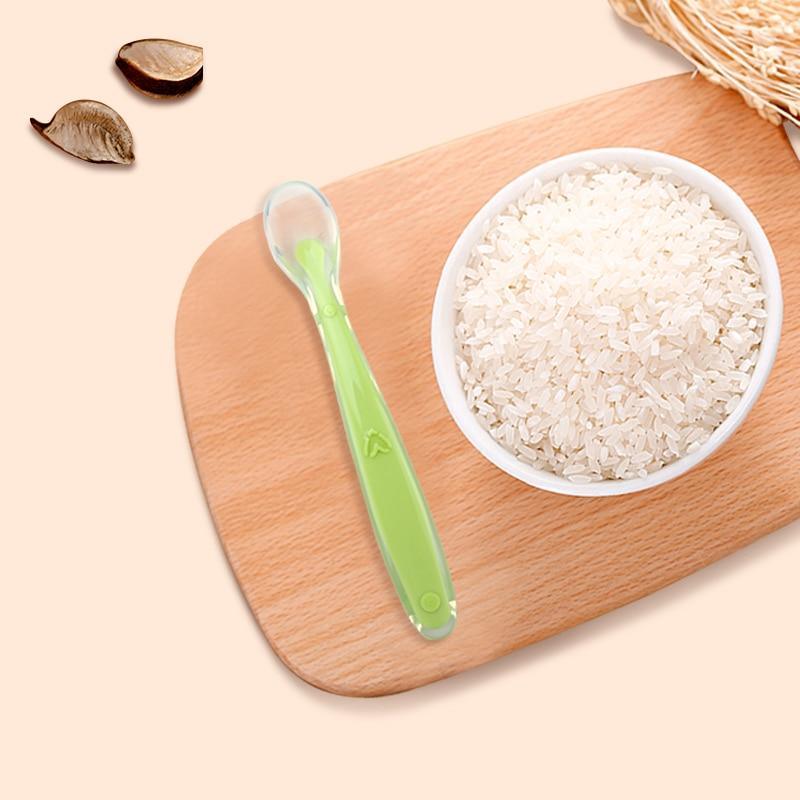 New Baby Soft Silicone Spoon Temperature Sensing Spoon Children Food Baby Feeding Tools Unique Design Perfect For Parents 4