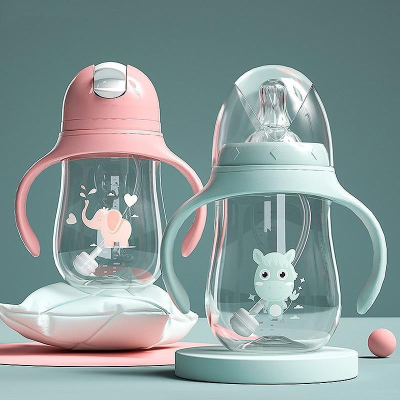 Baby Bottles Drinking Cup Feeding Bottle Wide-Caliber Drinking Milk Drinking Water Dual-use Bottle For baby and Kids 9