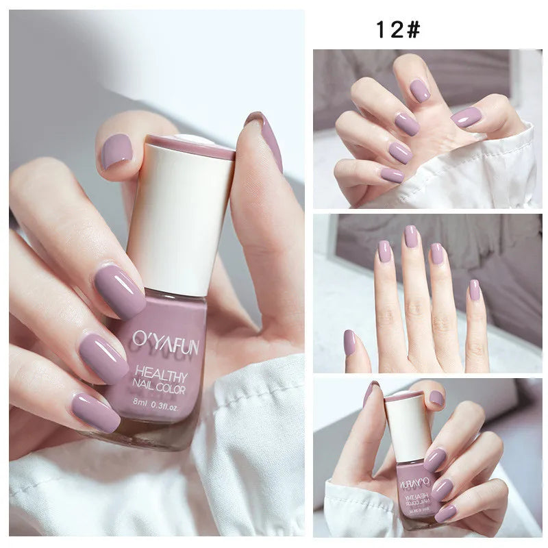 Nail Art Tearable Quick Dry Normal Without Lamp Nail Polish Glitter Sequins UV Varnish Matte Waterproof No-bake Nail Polish 23