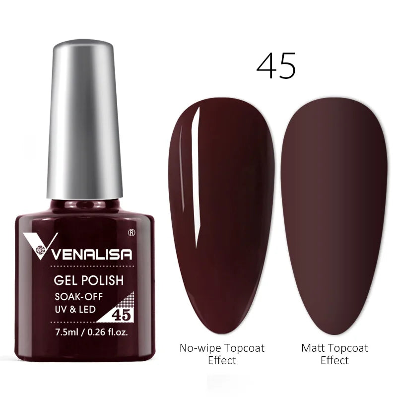 Luxury Color Nail Gel Venalisa Gel Nail Polish Lacquer Soak Off UV LED Long Lasting Nail Gel Varnish Good Price Super Gel Polish 54