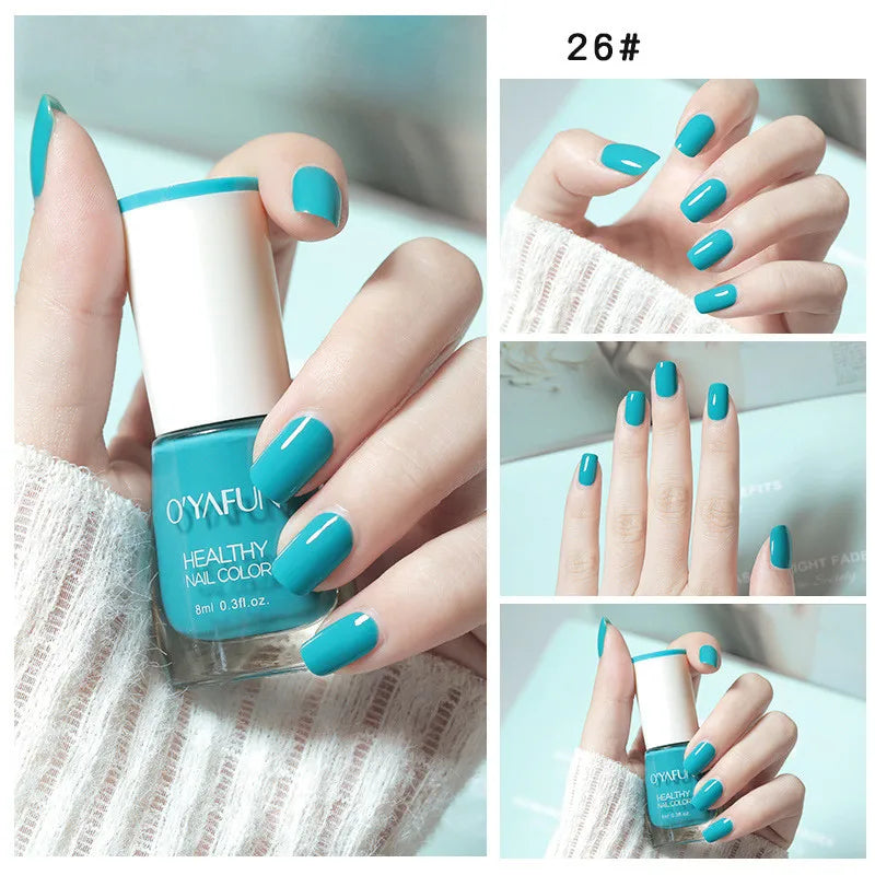 Nail Art Tearable Quick Dry Normal Without Lamp Nail Polish Glitter Sequins UV Varnish Matte Waterproof No-bake Nail Polish 22