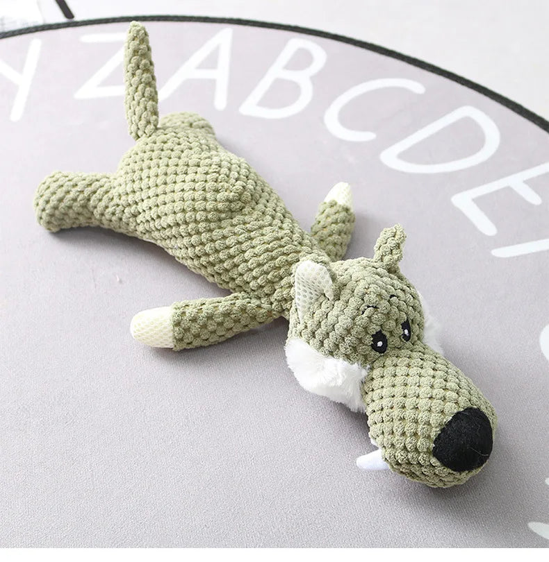 Plush Cartoon Dog Toy – Squeaky Chew Toy for Small Dogs, Teeth Grinding & Fun Playtime 4