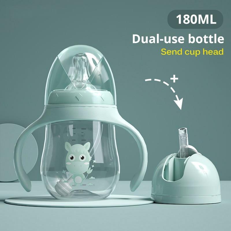 Baby Bottles Drinking Cup Feeding Bottle Wide-Caliber Drinking Milk Drinking Water Dual-use Bottle For baby and Kids 15