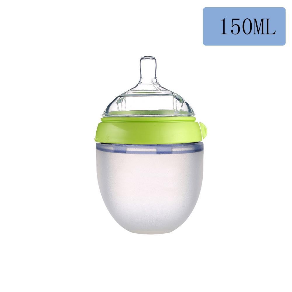 Baby Bottle For Milk and Breastmilk Wide Neck Soft Silicone Feeding Container Baby Water Bottle kids Nursing Bottles 7