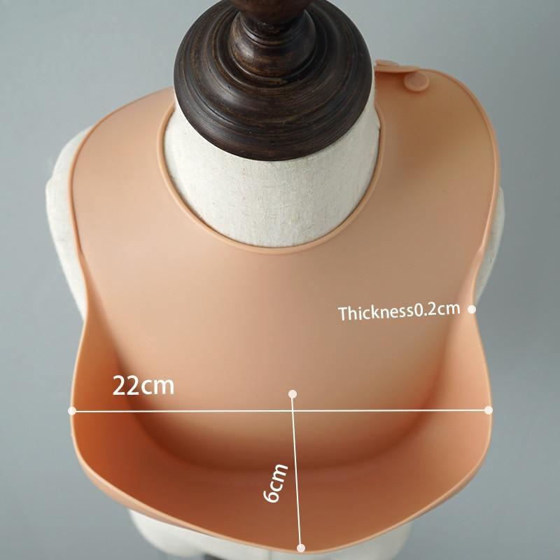 Silicon Breastplate Baby Bib Waterproof Solid Infant Bandana Bibs Newborn Feeding Burp Cloth Bib For Kids 6