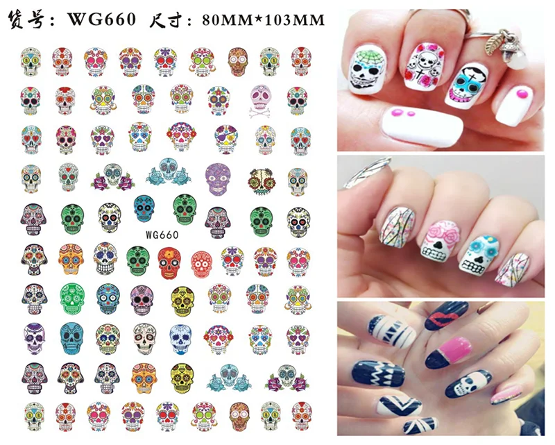 Nail Sticker Snake  Dragon Butterfly Black Multicolor Decals Nail Art Tattoo Slider Water Transfer Letter Nails Art Decoration 7