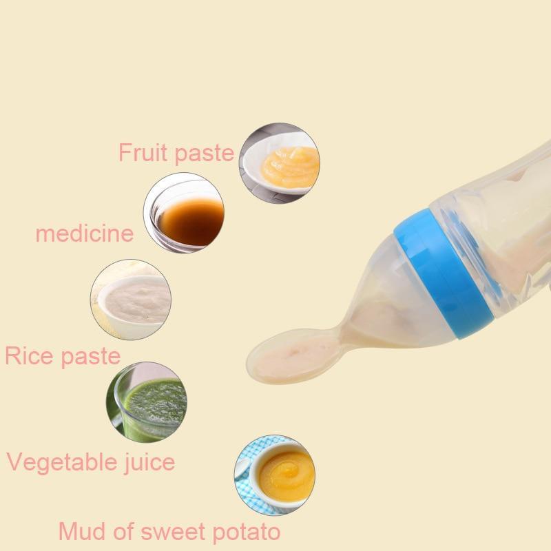 New Modern Baby Bottle  Spoon Feeder Dropper Silicone Spoons for Feeding Medicine Kids Toddler Cutlery Utensils Children Accessories Newborn Bottle Spoon Ideal For Travel 2