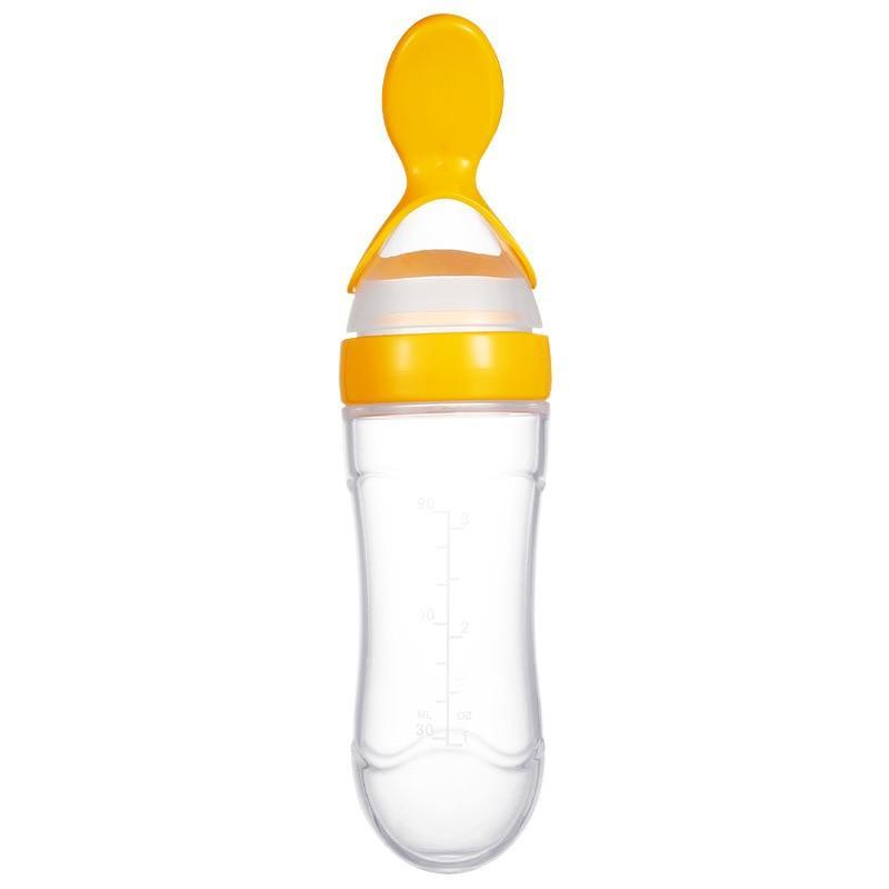 NEW Baby Feeding Bottle Spoon With Silicone Spoon Newborn Infant Squeeze Spoon Toddler Supplement food Bottle Feeder For Kids and Baby 9