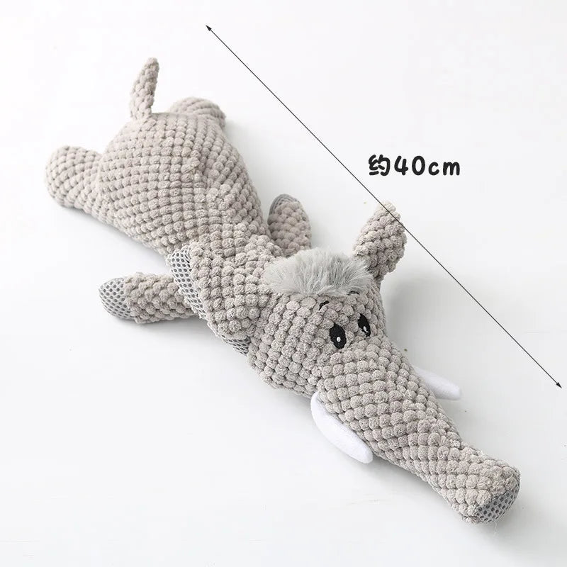 Plush Cartoon Dog Toy – Squeaky Chew Toy for Small Dogs, Teeth Grinding & Fun Playtime 6