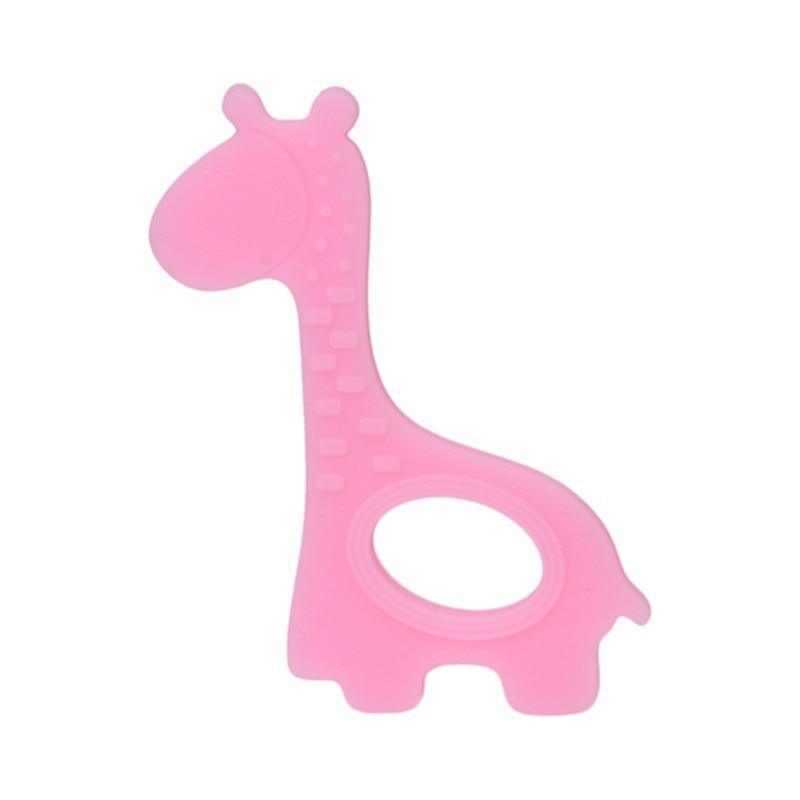 New  Cute Giraffe Appease Teether Toy Teething Chew Toddler Silicone  Natural Organic Food Perfect For Baby Boys and Girls 4