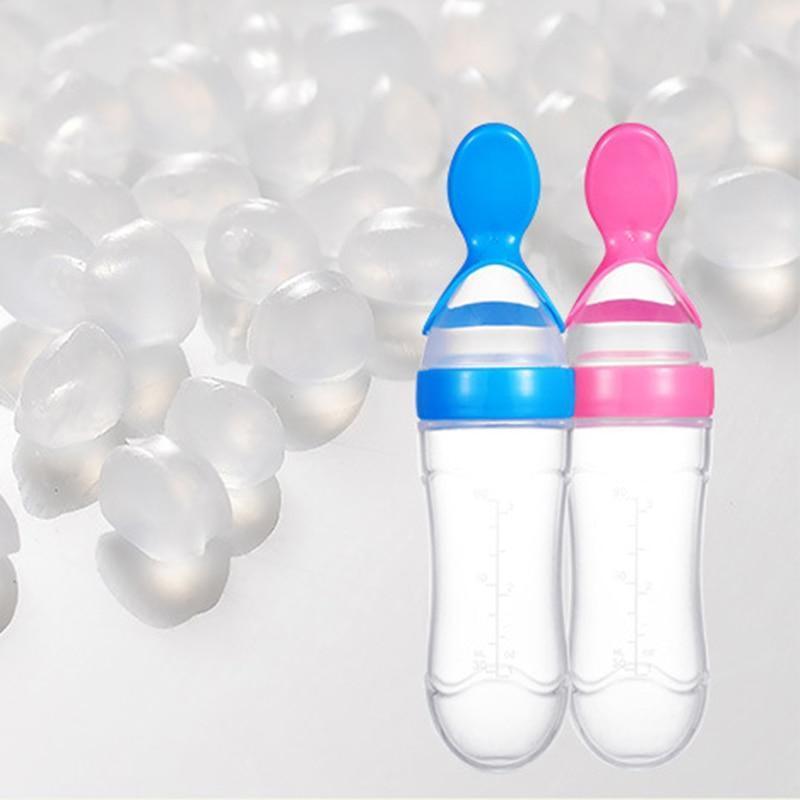 NEW Baby Feeding Bottle Spoon With Silicone Spoon Newborn Infant Squeeze Spoon Toddler Supplement food Bottle Feeder For Kids and Baby 5