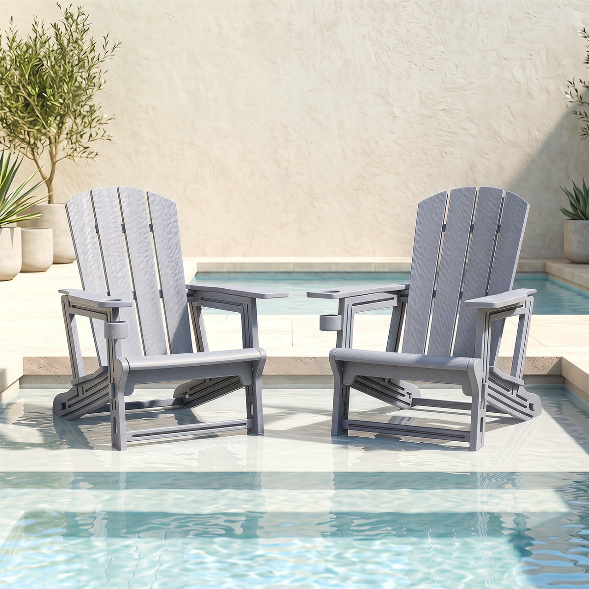 HDPE Adirondack Chair with Realistic Wood Grain 18