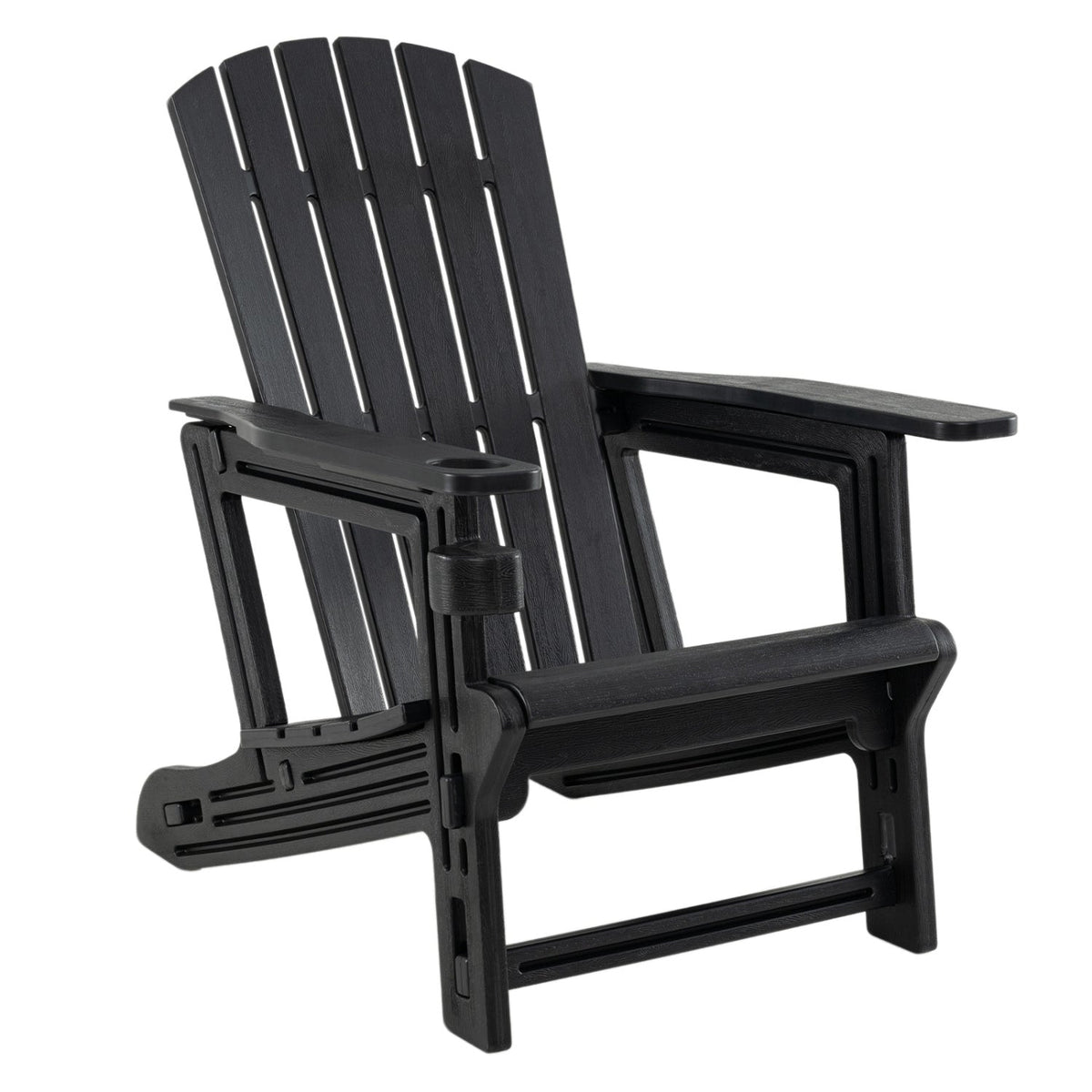 Adirondack Chair with Cup Holder - Weather-Resistant HDPE 19