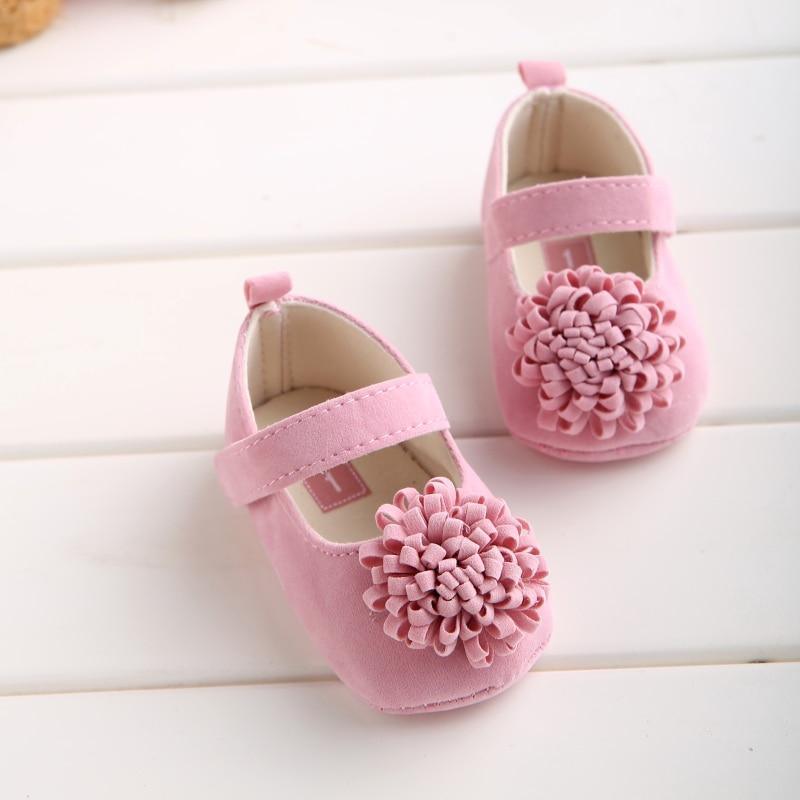 Candy Colors Newborn Baby Prewalker Princess Girl Crib Big Flower Soft Bottom Anti-slip Shoes Footwear  Shoes 2