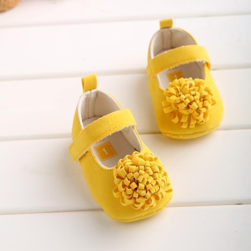 Candy Colors Newborn Baby Prewalker Princess Girl Crib Big Flower Soft Bottom Anti-slip Shoes Footwear  Shoes 7