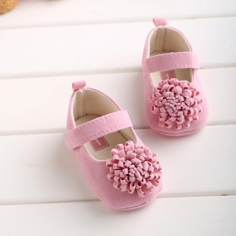 Candy Colors Newborn Baby Prewalker Princess Girl Crib Big Flower Soft Bottom Anti-slip Shoes Footwear  Shoes 13