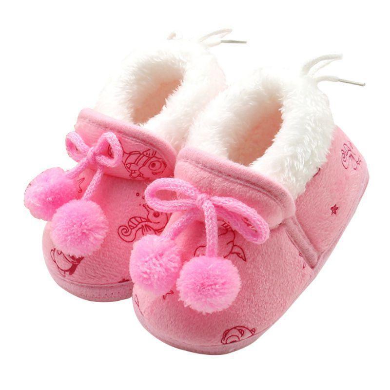 Unisex Winter Sweet Newborn Soft Baby Girls Princess Boots First Walkers Soft Infant Toddler Kids Girl Footwear Shoes 8