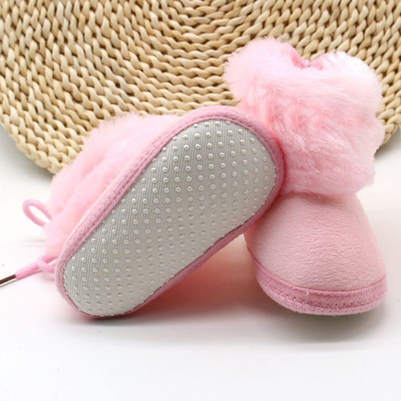 Unisex Winter Sweet Newborn Soft Baby Girls Princess Boots First Walkers Soft Infant Toddler Kids Girl Footwear Shoes 13