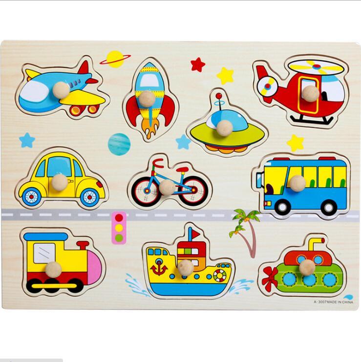 Kid Early Educational Table With Shapes of Vegetables and Animals Baby Hand Grasp Wooden Puzzle Toy Alphabet And Digit Learning Education Child Wood Toy 14