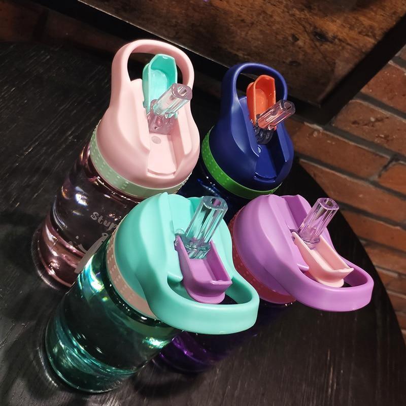 Baby Bottle Infant Newborn Cup Children Learn Feeding Drinking Bottle Kids Straw Juice Water Bottles For Kids 18