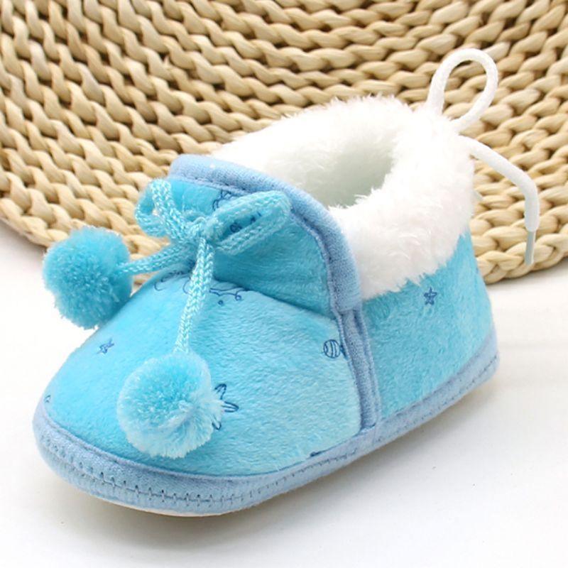 Unisex Winter Sweet Newborn Soft Baby Girls Princess Boots First Walkers Soft Infant Toddler Kids Girl Footwear Shoes 4