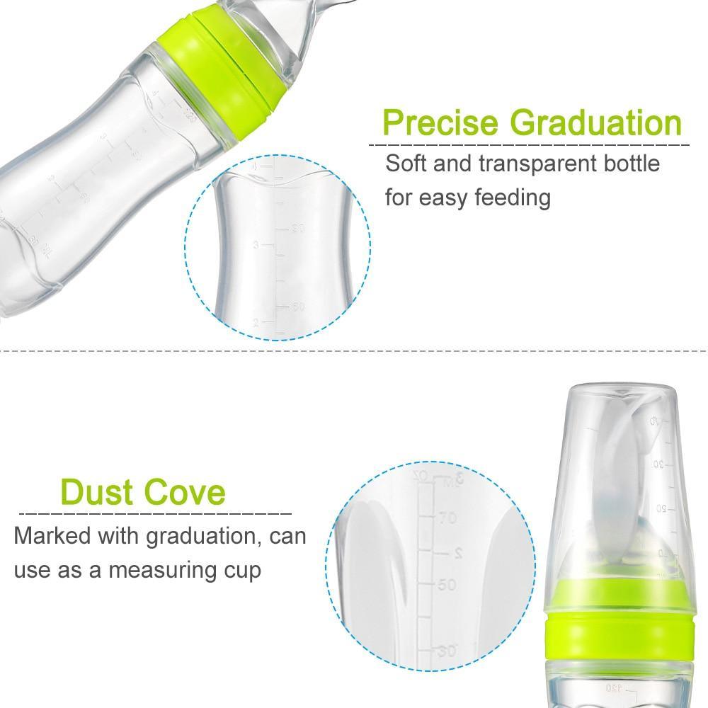 Baby Bottle Leak-proof Food Dispensing Spoon Juice Cereal Feeding Bottle Spoon Food Supplement Bottles For Kids In Modern Design 6