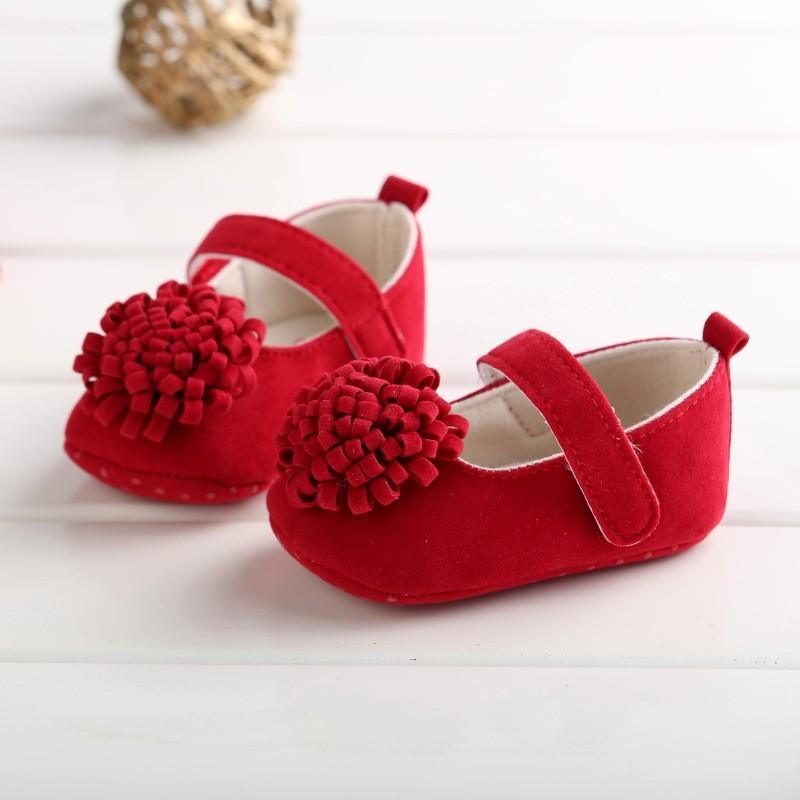 Candy Colors Newborn Baby Prewalker Princess Girl Crib Big Flower Soft Bottom Anti-slip Shoes Footwear  Shoes 8