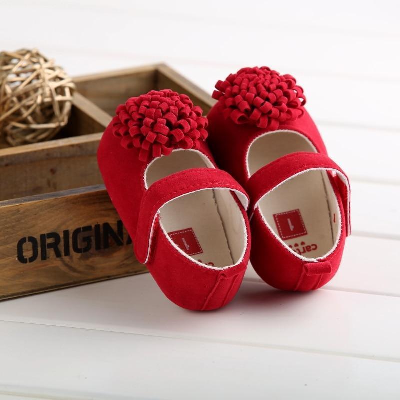 Candy Colors Newborn Baby Prewalker Princess Girl Crib Big Flower Soft Bottom Anti-slip Shoes Footwear  Shoes 5