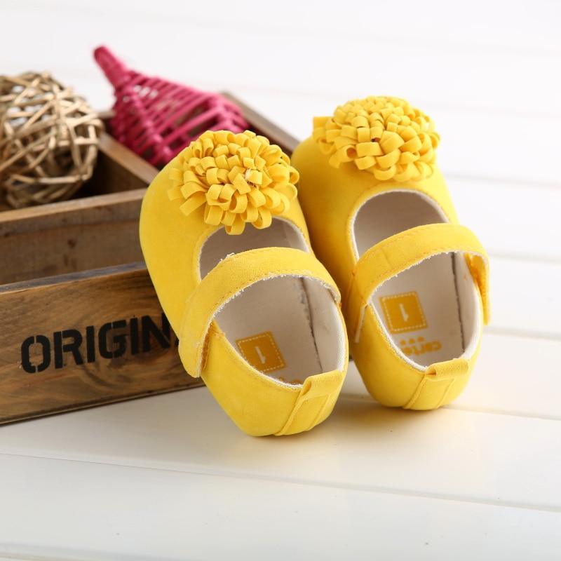 Candy Colors Newborn Baby Prewalker Princess Girl Crib Big Flower Soft Bottom Anti-slip Shoes Footwear  Shoes 4