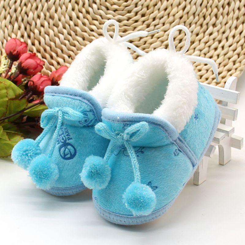 Unisex Winter Sweet Newborn Soft Baby Girls Princess Boots First Walkers Soft Infant Toddler Kids Girl Footwear Shoes 3
