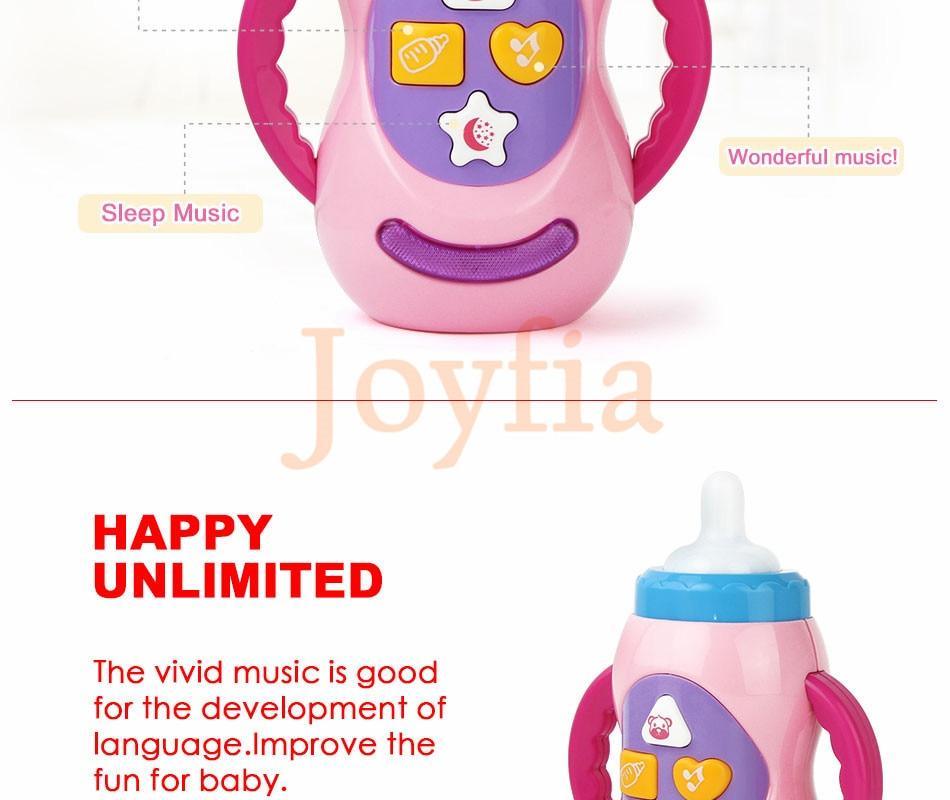 Baby Simulation Milk Bottle Toy LED Flashing Baby Bottle With Sound and Light Toys For Baby 6