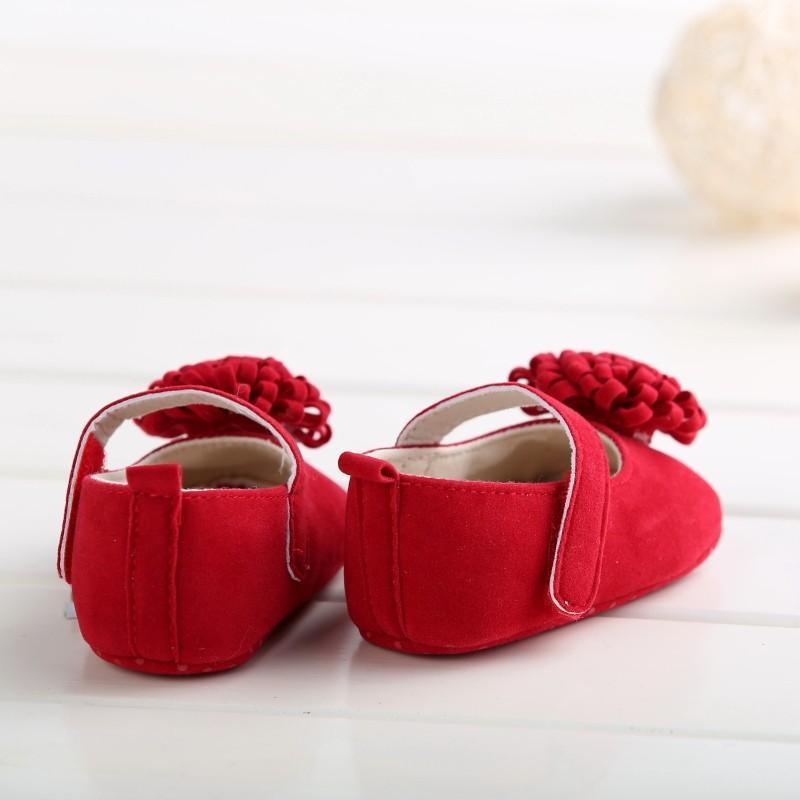 Candy Colors Newborn Baby Prewalker Princess Girl Crib Big Flower Soft Bottom Anti-slip Shoes Footwear  Shoes 9
