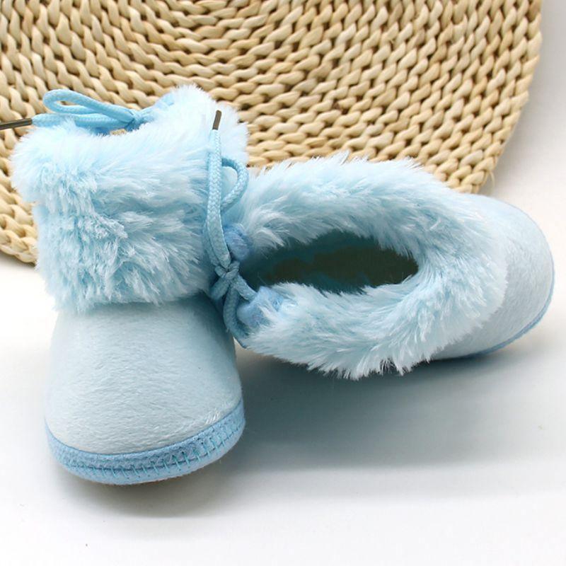 Unisex Winter Sweet Newborn Soft Baby Girls Princess Boots First Walkers Soft Infant Toddler Kids Girl Footwear Shoes 10