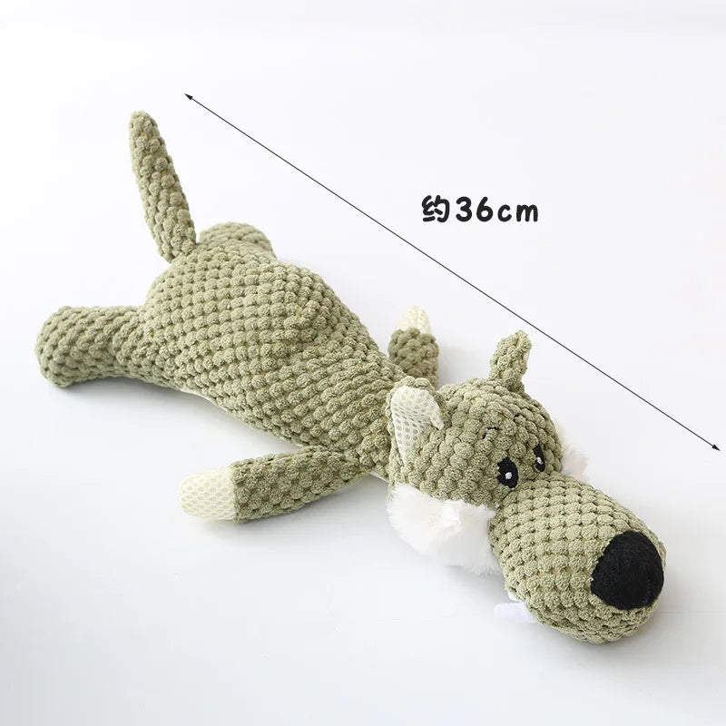 Plush Cartoon Dog Toy – Squeaky Chew Toy for Small Dogs, Teeth Grinding & Fun Playtime 7