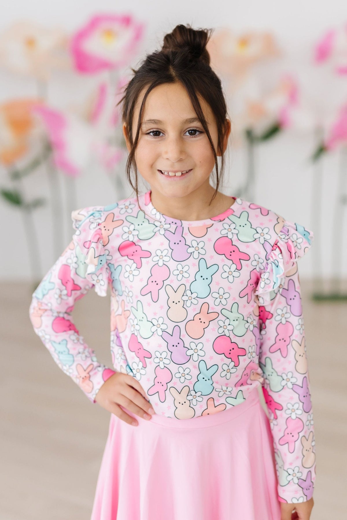 Hangin with My Peeps L/S Ruffle Tee 7