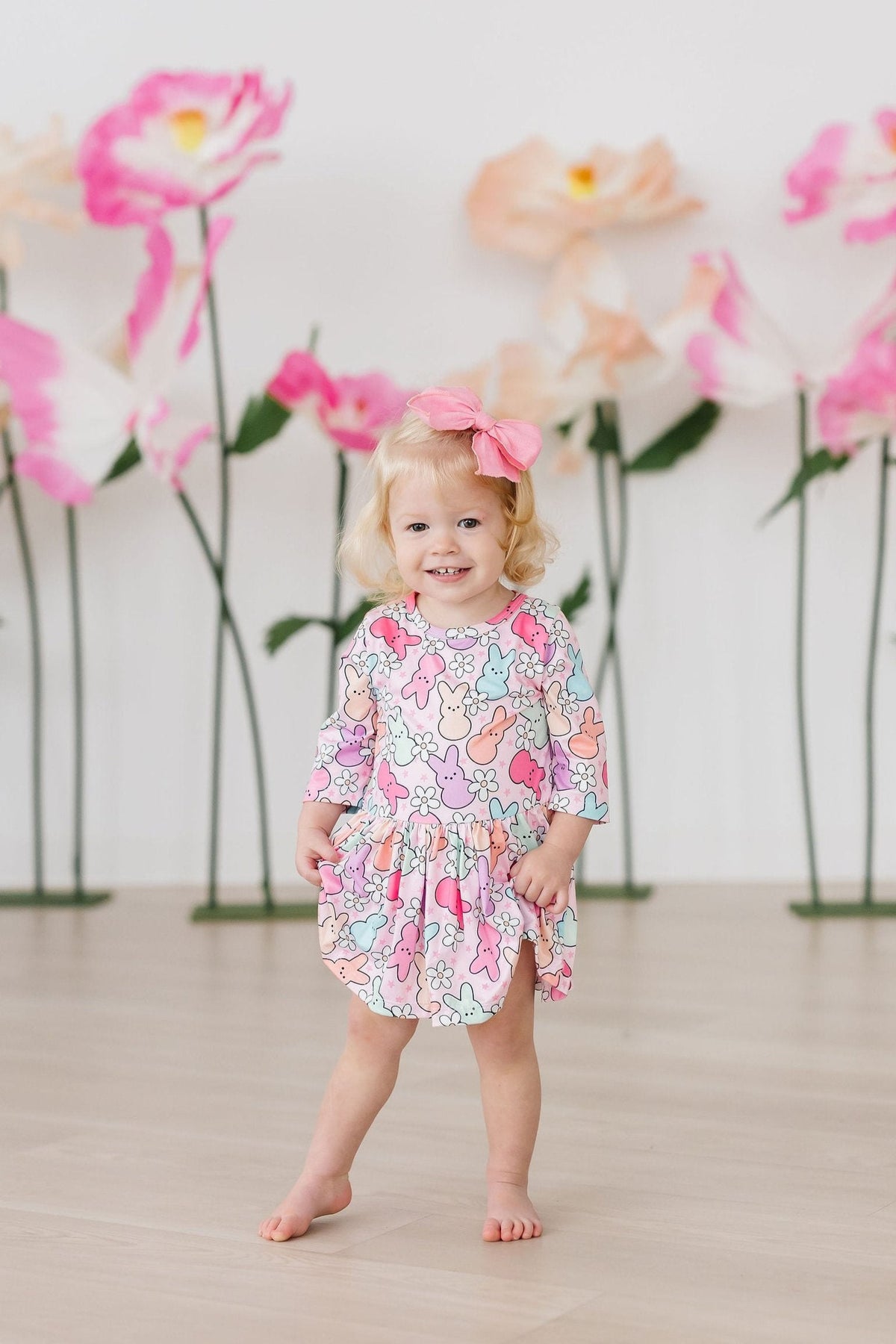 Hangin with My Peeps 3/4 Sleeve Twirl Bodysuit 2