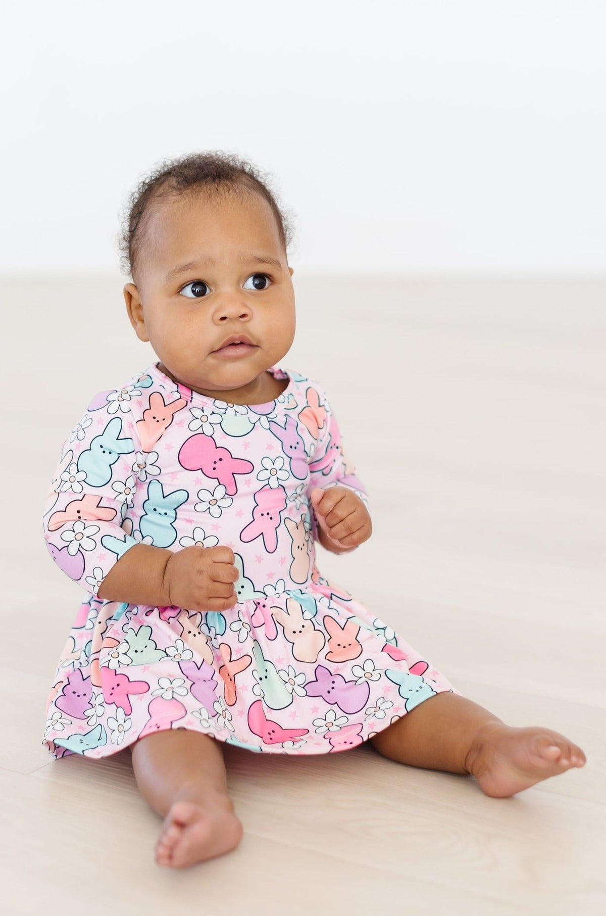 Hangin with My Peeps 3/4 Sleeve Twirl Bodysuit 4
