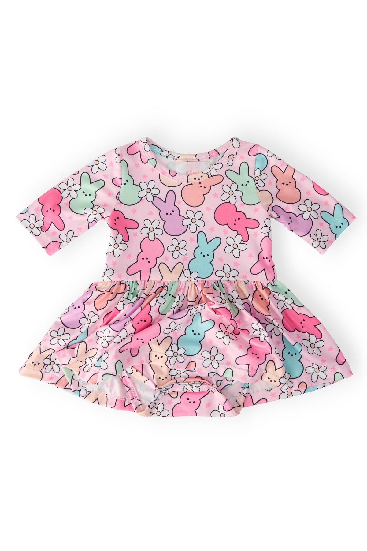 Hangin with My Peeps 3/4 Sleeve Twirl Bodysuit 6