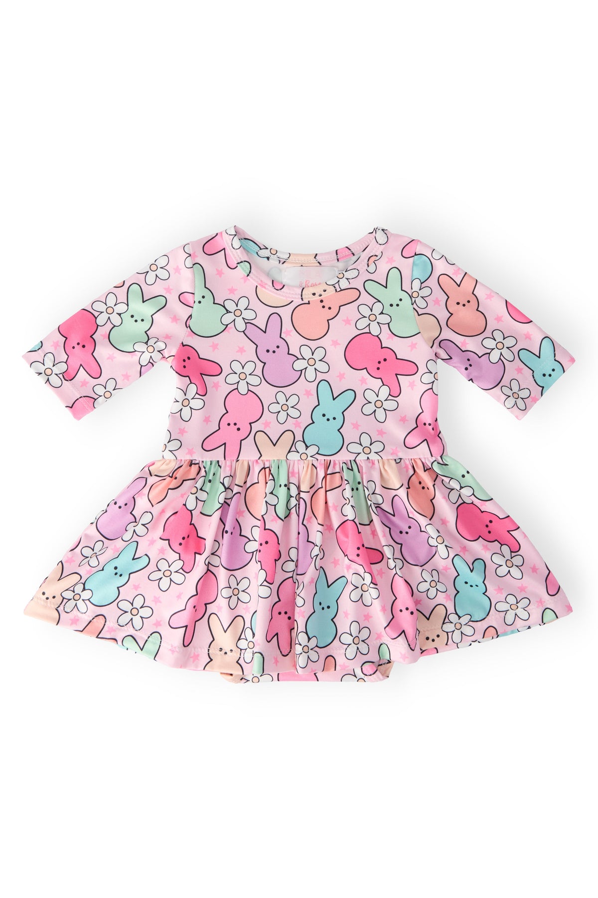 Hangin with My Peeps 3/4 Sleeve Twirl Bodysuit 1