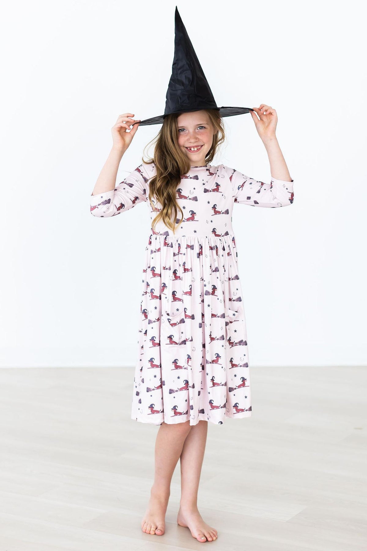 Happy Howl-oween 3/4 Sleeve Pocket Twirl Dress 8