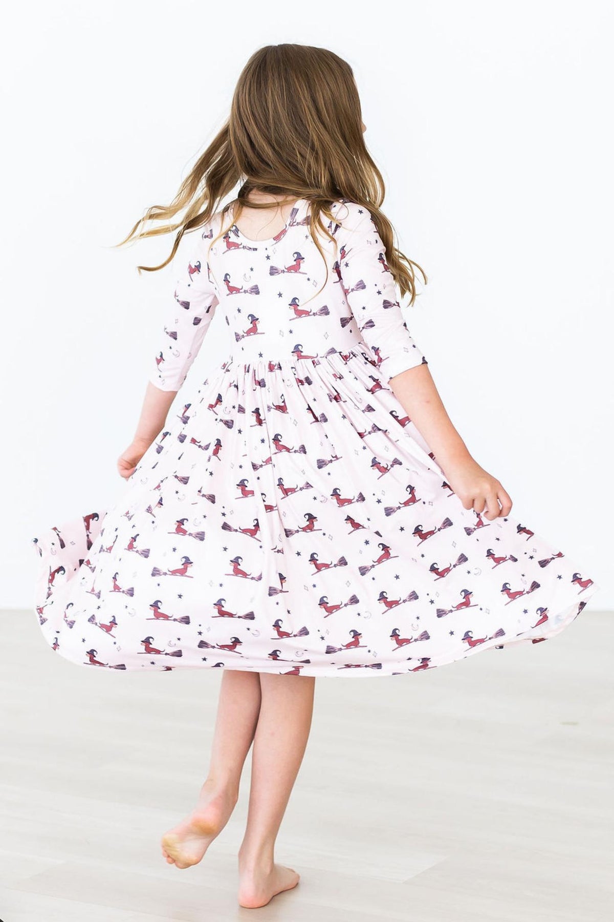 Happy Howl-oween 3/4 Sleeve Pocket Twirl Dress 9