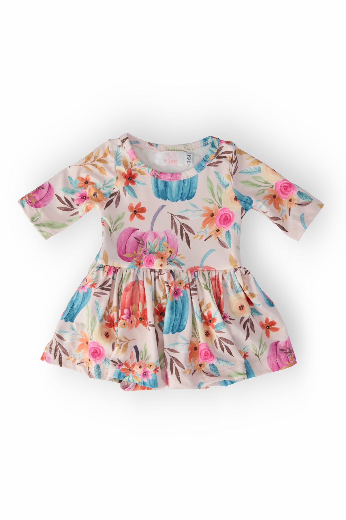 Harvest Blooms 3/4 Sleeve Twirl Bodysuit 1