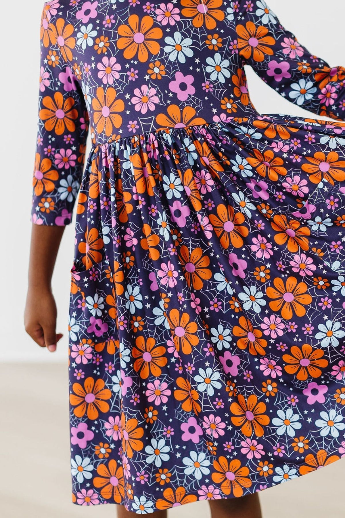 Haunted Garden 3/4 Sleeve Pocket Twirl Dress 6