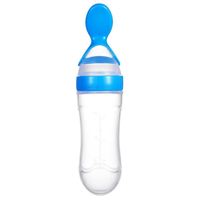 NEW Baby Feeding Bottle Spoon With Silicone Spoon Newborn Infant Squeeze Spoon Toddler Supplement food Bottle Feeder For Kids and Baby 8