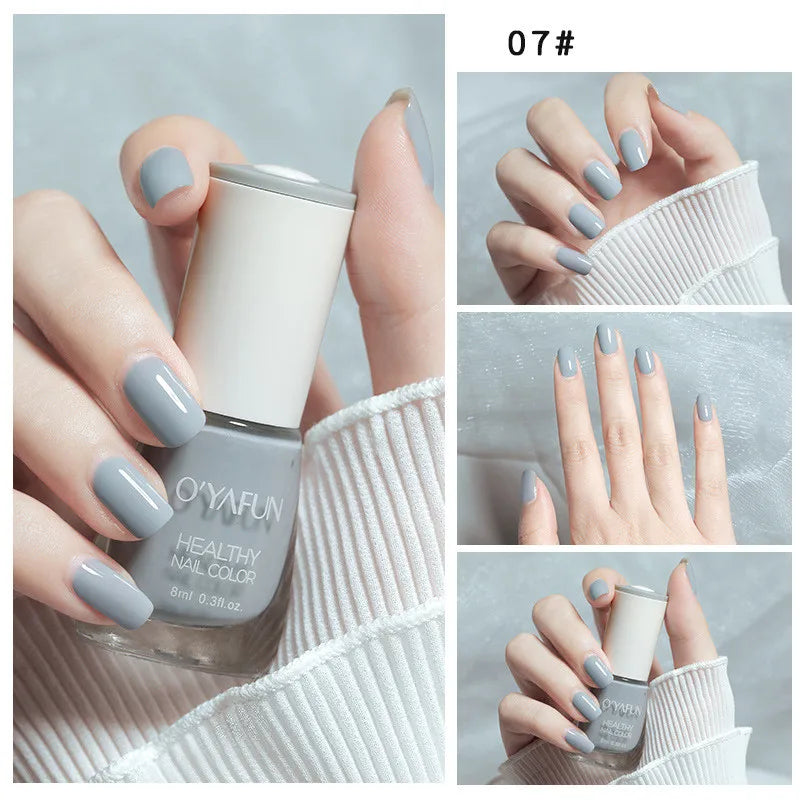 Nail Art Tearable Quick Dry Normal Without Lamp Nail Polish Glitter Sequins UV Varnish Matte Waterproof No-bake Nail Polish 9